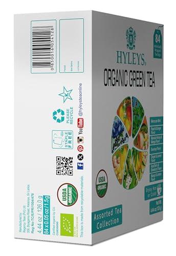 HYLEYS Tea Hyleys Organic Green Tea 7 Assorted Flavors - 84 Tea Bags