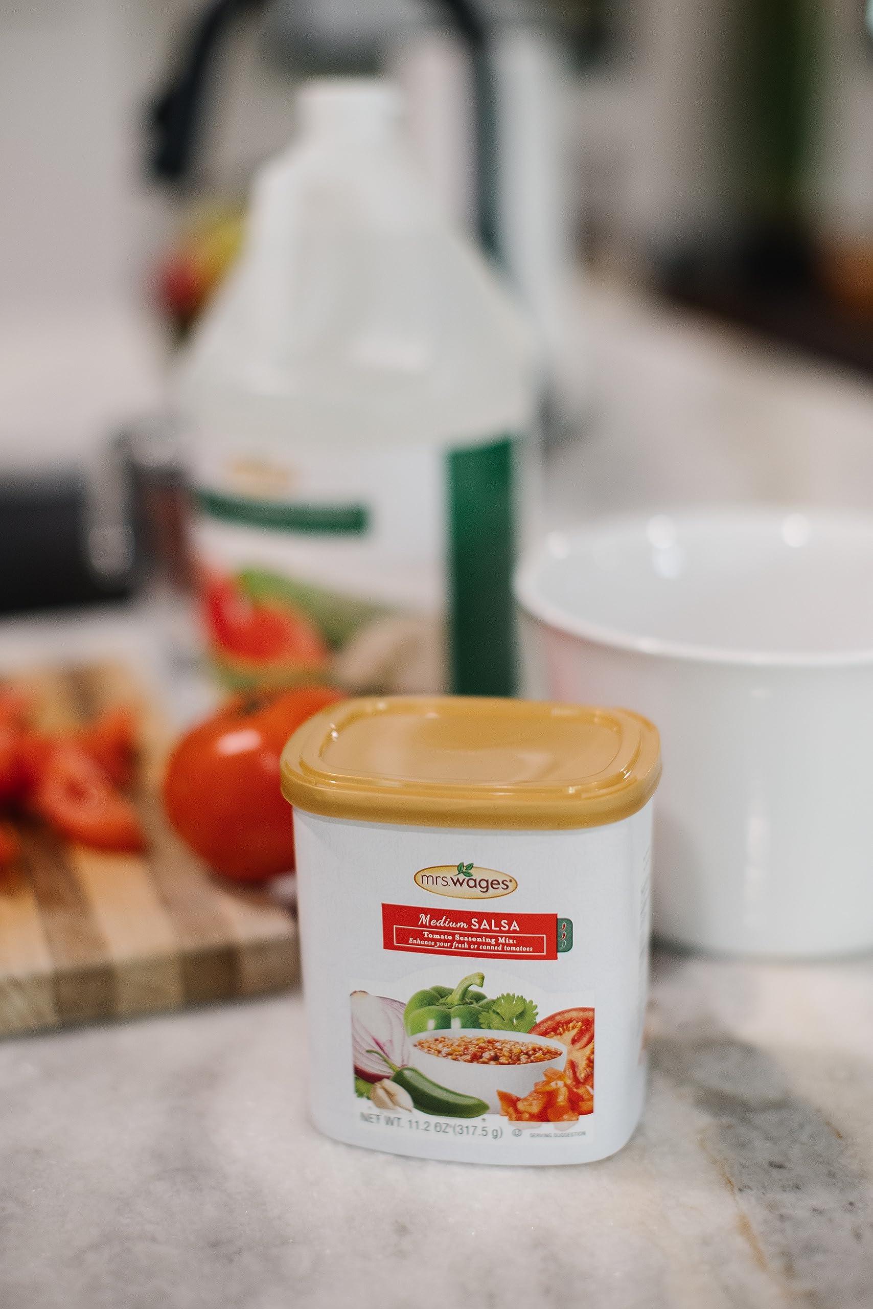 Mrs. Wages Mrs. Wages Medium Salsa Canning Mix, Quick and Easy, Simple-To-Use, Easy Storage, Long-Lasting, Flavorful Spice, 11.2 oz Canister (Pack of 1)