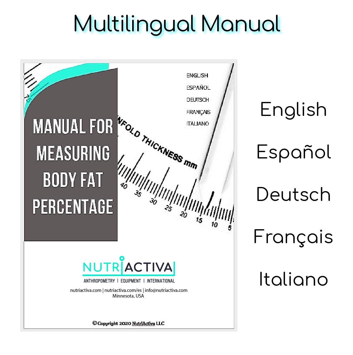 Slim Guide Slim Guide Skinfold Caliper with Body Fat Software and Multilingual Manual (Black)