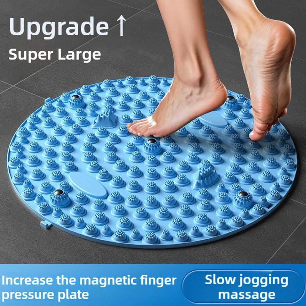 NineLife Basics Foot Massage Mat,Foot Reflexology Pad -Massage Mat Pad with Magnetic Therapys Acupressures Disc,Foldable Anti Fatigue Walk Stone Acupoint Mat Particle Portable Massage Tool for Walking & Long Sitting