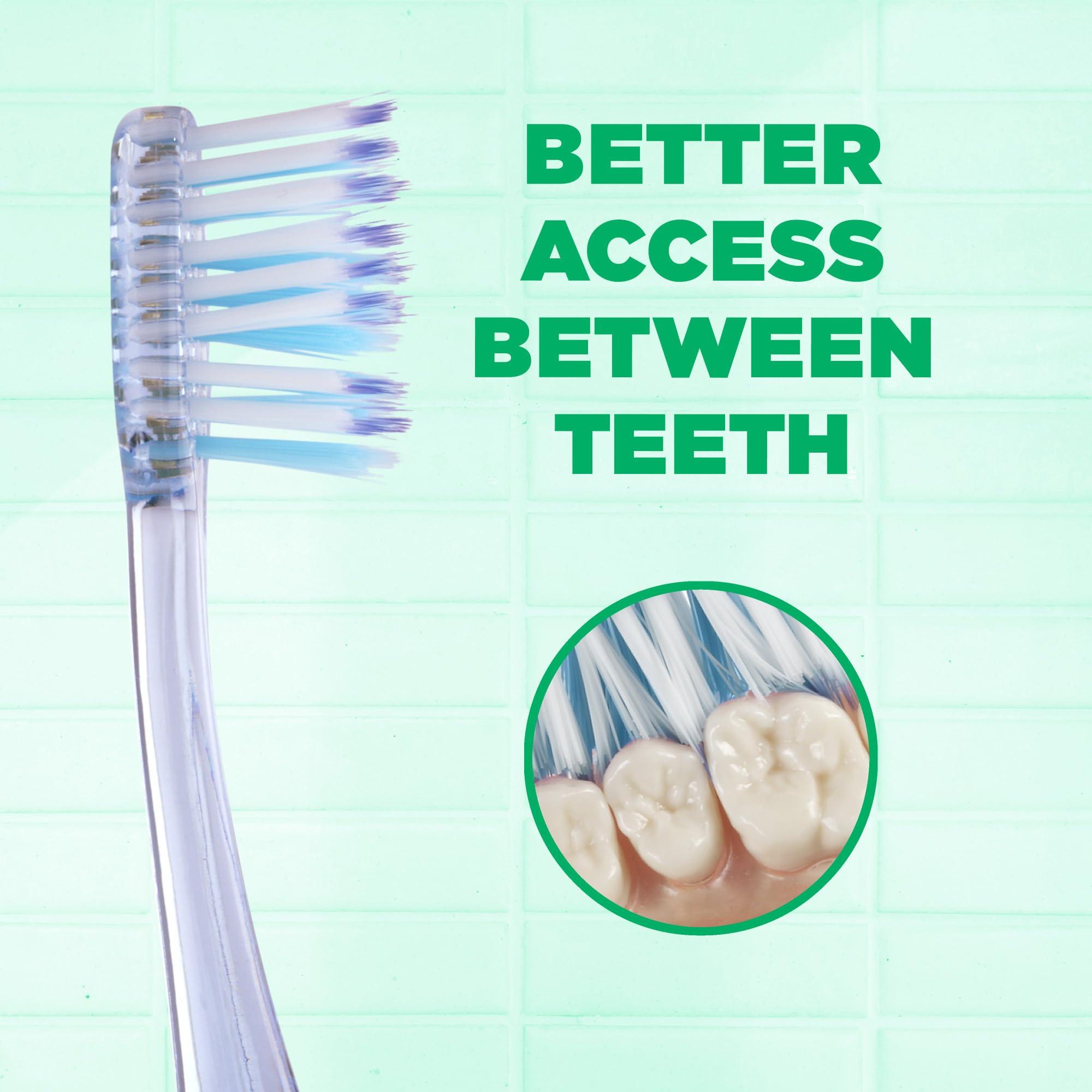 GUM GUM Technique Deep Clean Toothbrush - Compact Soft - Soft Toothbrushes for Adults with Sensitive Gums - Extra Fine Bristles, 1ct (12pk)