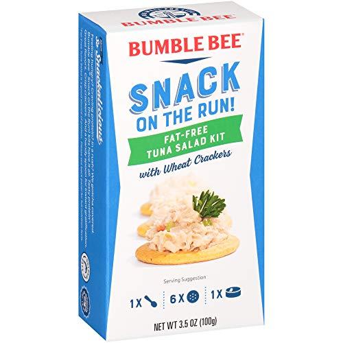 Bumble Bee Bumble Bee Snack On The Run Fat-Free Tuna Salad with Crackers Kit- Ready to Eat, Spoon Included - Wild Caught Tuna - Shelf Stable & Convenient Protein Snack, 3.5 Ounce Boxes (Pack of 12)