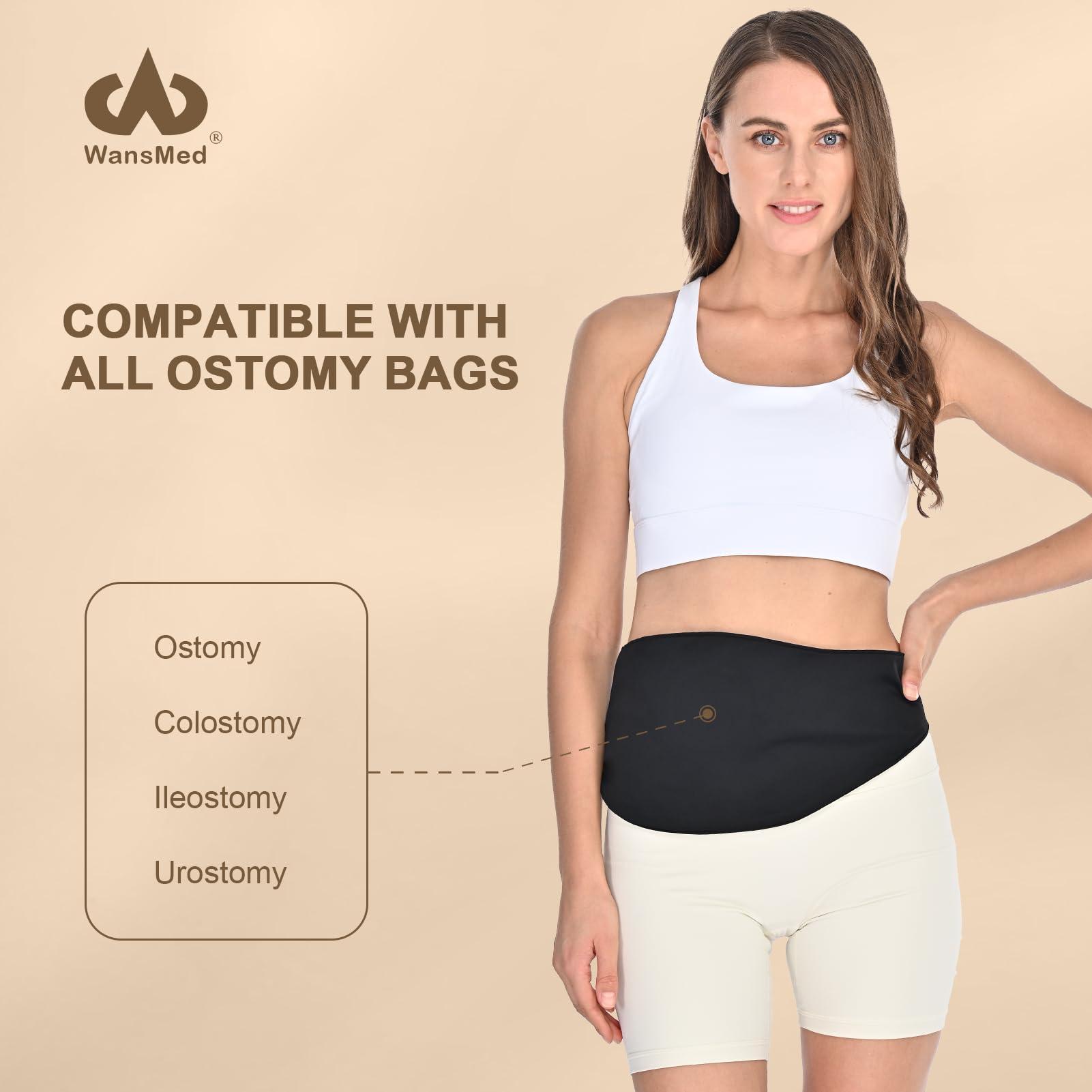 WansMed WansMed Ostomy Bag Covers for Men and Women, Stylish Ostomy Belt for Sports and Daily Use, Compatible for All Colostomy Bags, Black (L)