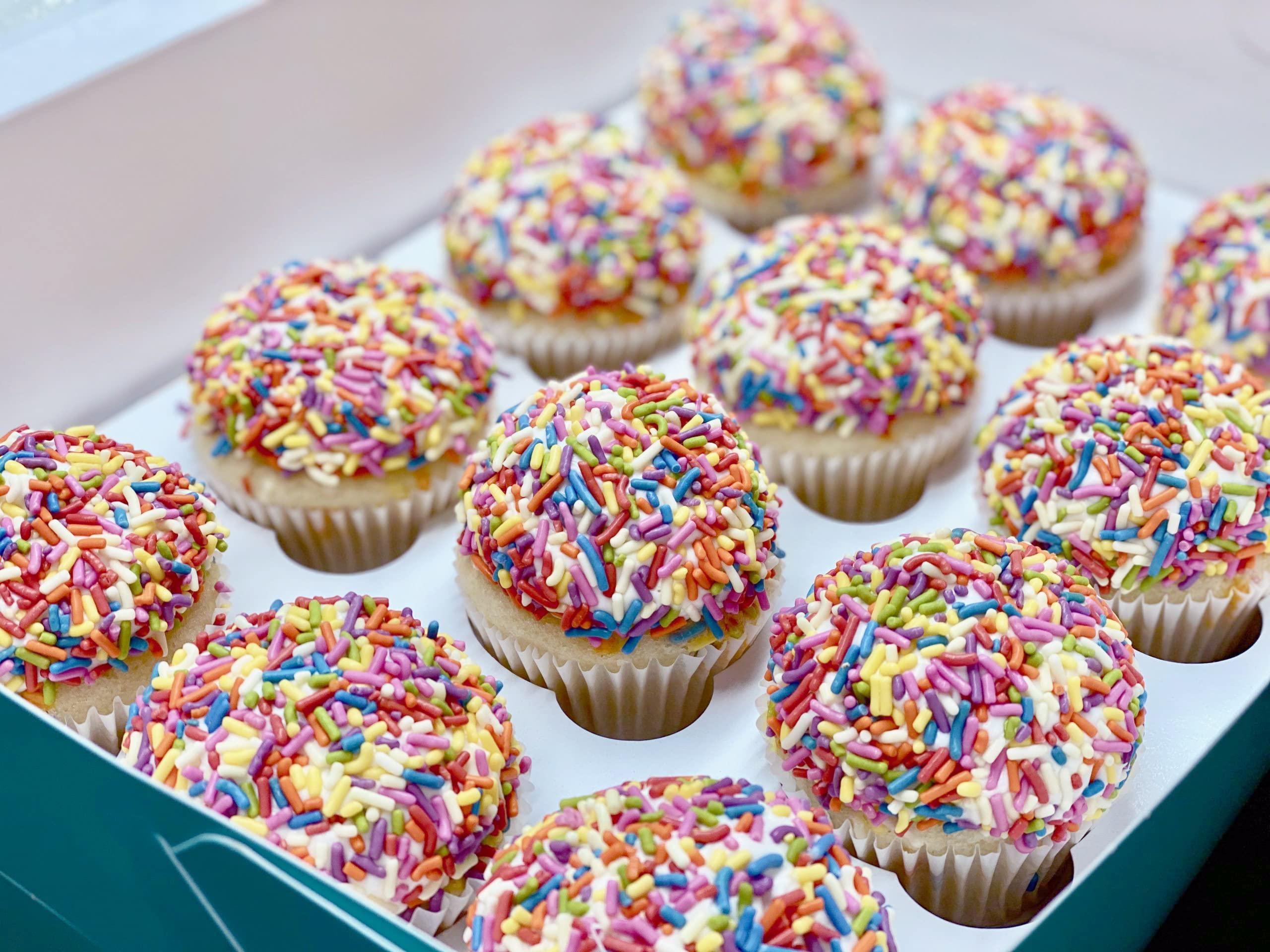 A Great Surprise BULK Natural Rainbow Sprinkles - 18 LB Wholesale Sprinkles - NON GMO, Dye-Free Jimmies - Bulk Sprinkles No Artificial Dye for Cake Decorating - Great for Bakeries, Ice Cream Shops, Catering Large Parties