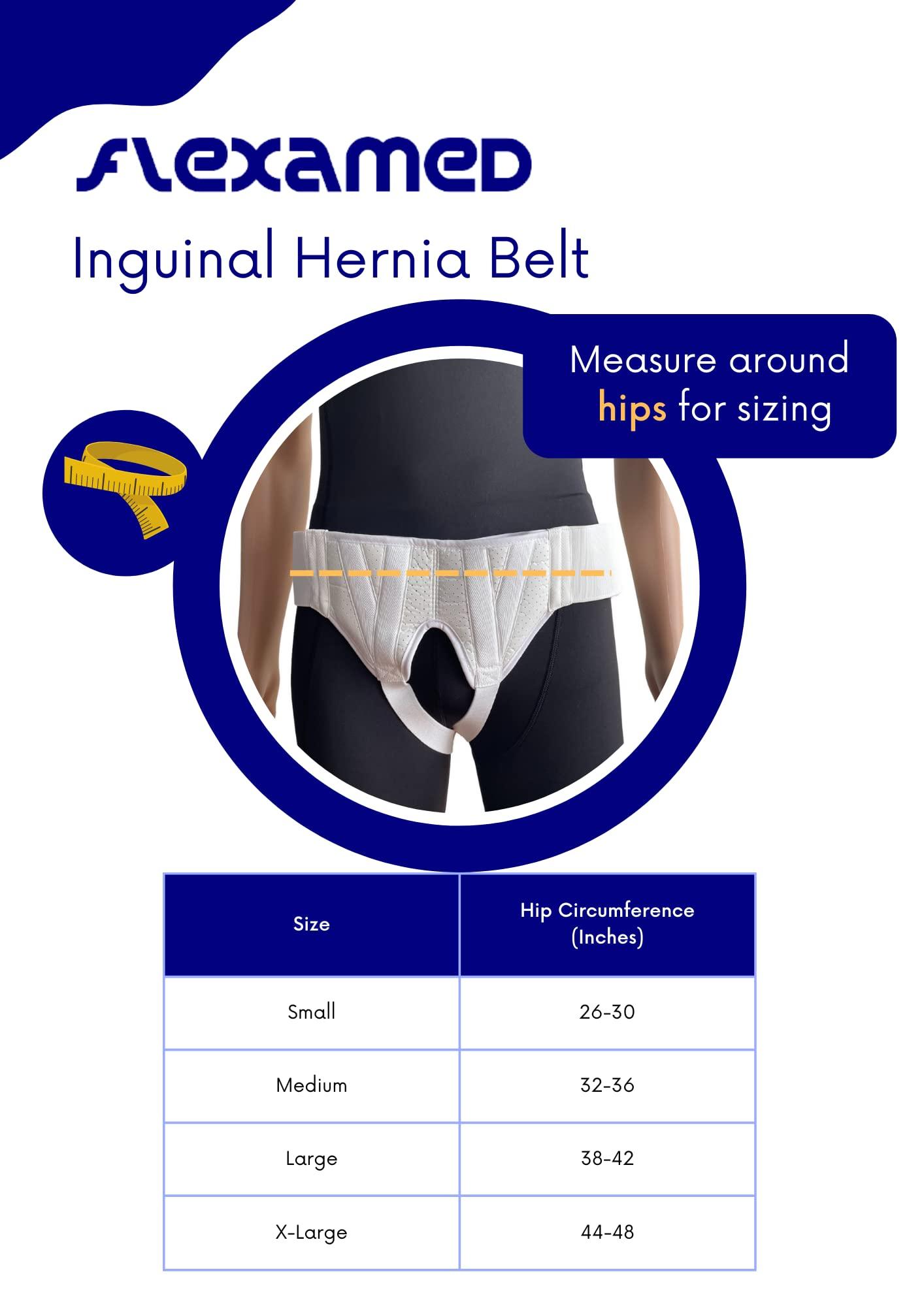 FlexaMed FlexaMed Double Inguinal Groin Hernia Truss with Compression Pads White - Large