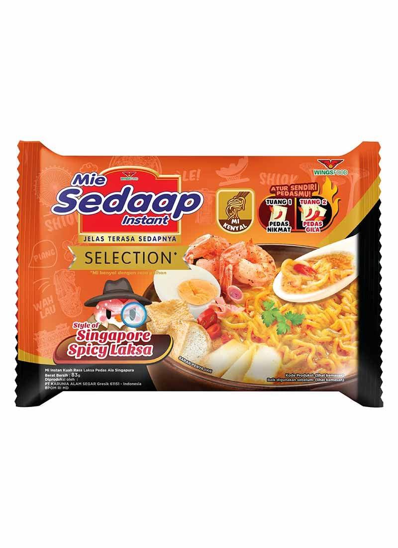 Mie Sedaap Mie Sedaap Instan Singapore Spicy Laksa, 83 gram (Pack of 2)
