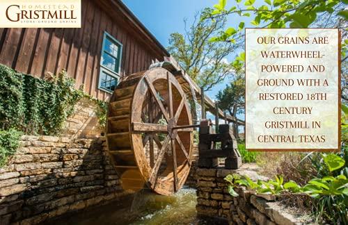 HOMESTEAD GRISTMILL Homestead Gristmill Stone Ground White Cornmeal - Non-GMO, Chemical-Free Finely Ground Corn Meal- Long Shelf Life - Made In The USA - 10 Pounds