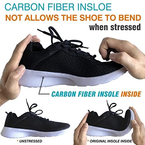 Leeuoe Carbon Fiber Shoe Insole, Semi-Rigid Insert,1 Piece 28.5cm(Men Size 12/Women 13)