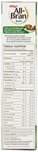 All Bran Kellogg's All Bran Buds Cereal 500g/17.6oz, 2-Pack (Imported from Canada)