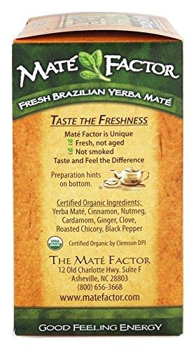 Mate Factor The Mate Factor Herb Tea, Energizing, Organic, Chai, 20 Bag (Pack of 2)