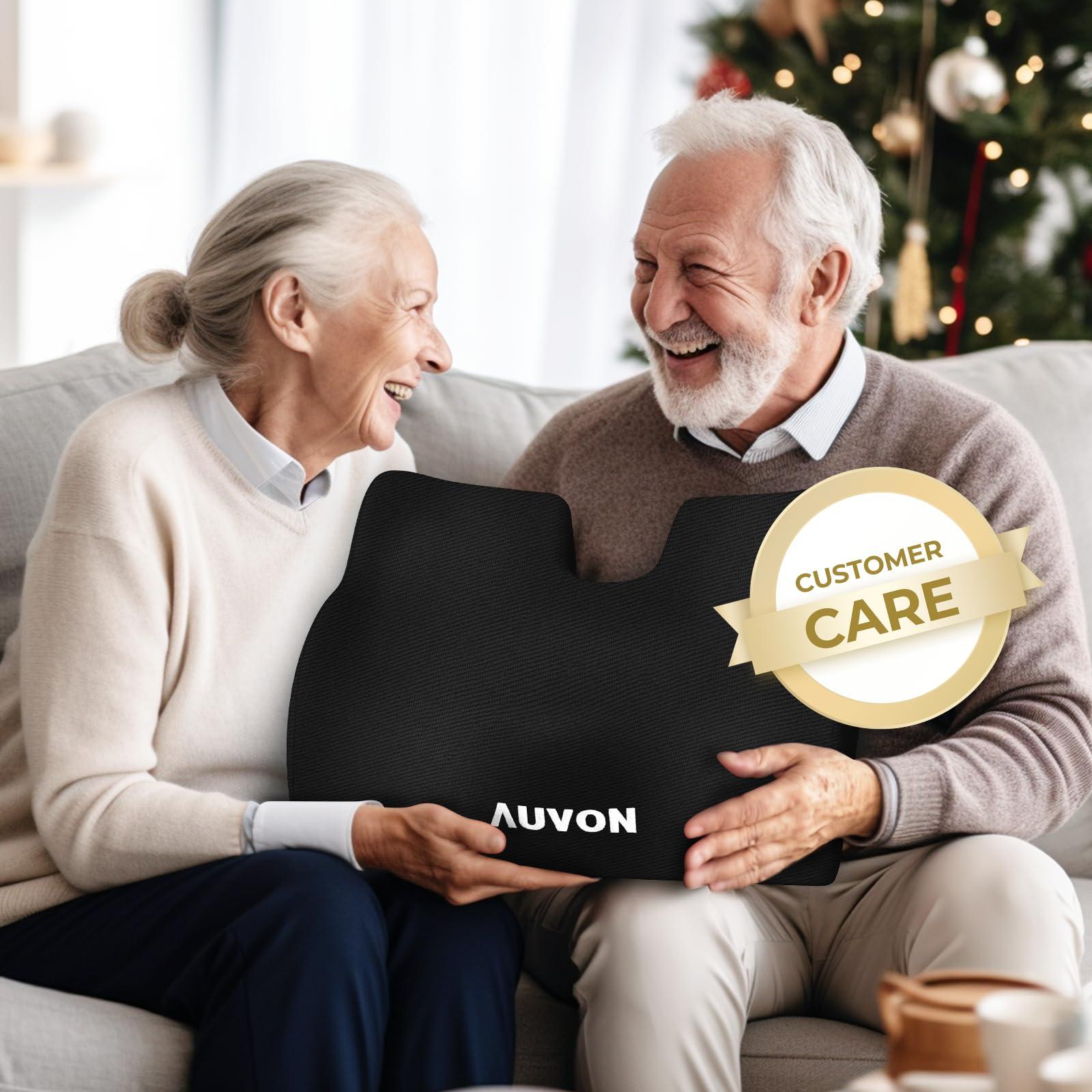 AUVON AUVON Anti-Slip Wheelchair Cushions with Front High Rear Low & Hump Design, Ergonomic Seat Cushion to Optimize Sitting Posture, Chair Cushions Relieve Sciatica, Back, Pressure Sore & Ulcer Pain