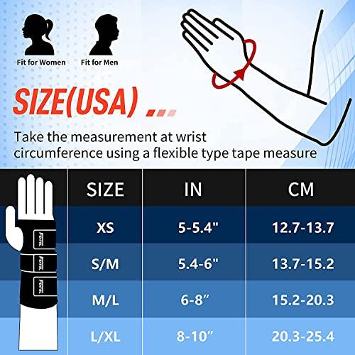 FEATOL FEATOL Wrist Brace for Carpal Tunnel, Adjustable Night Wrist Support Brace with Splints Right Hand, Small/Medium, Hand Support for Arthritis, Tendonitis, Sprain, Injuries, Wrist Pain