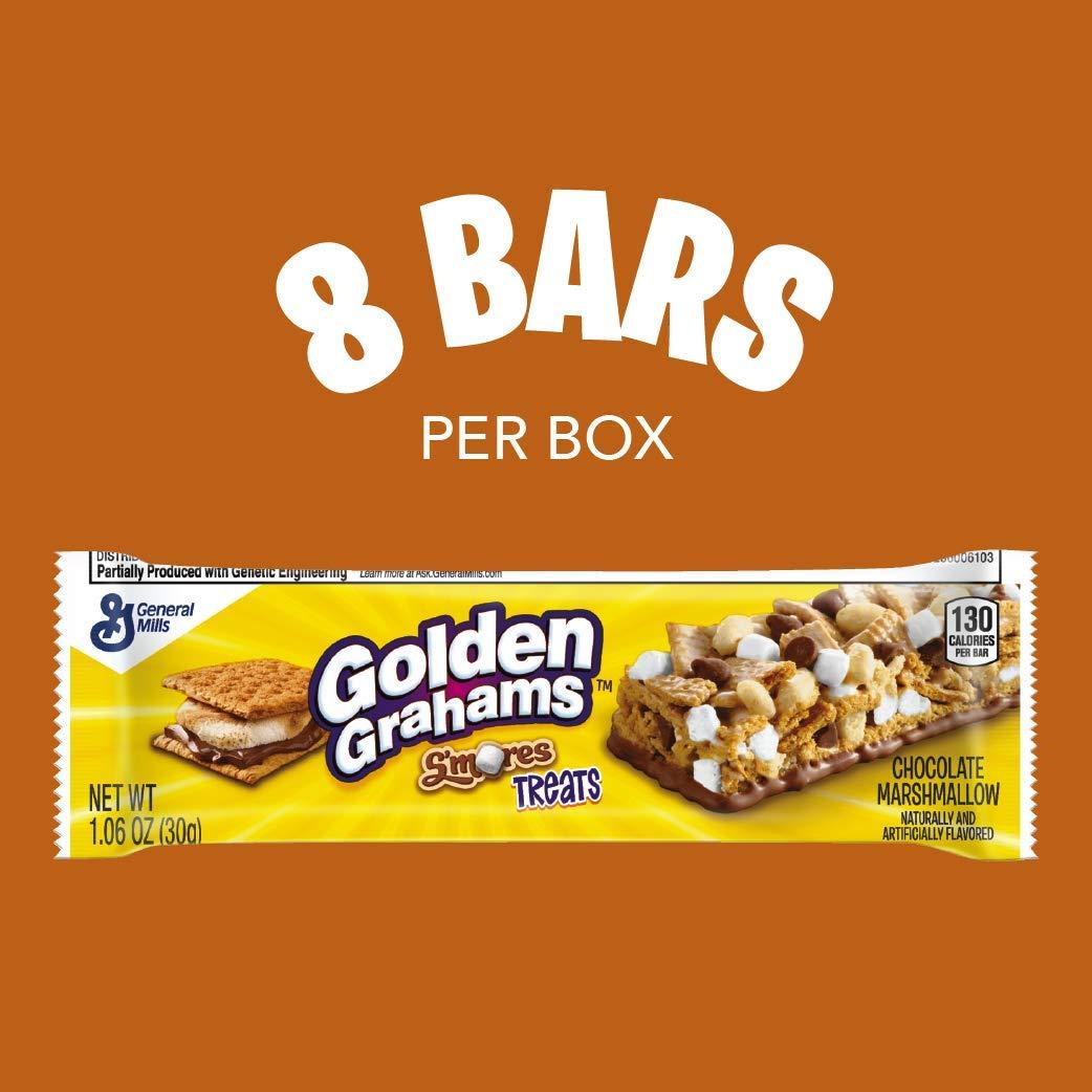 Golden Grahams Golden Grahams Breakfast Cereal Treat Bars, S\'mores, Snack Bars, 8 ct (Pack of 2)