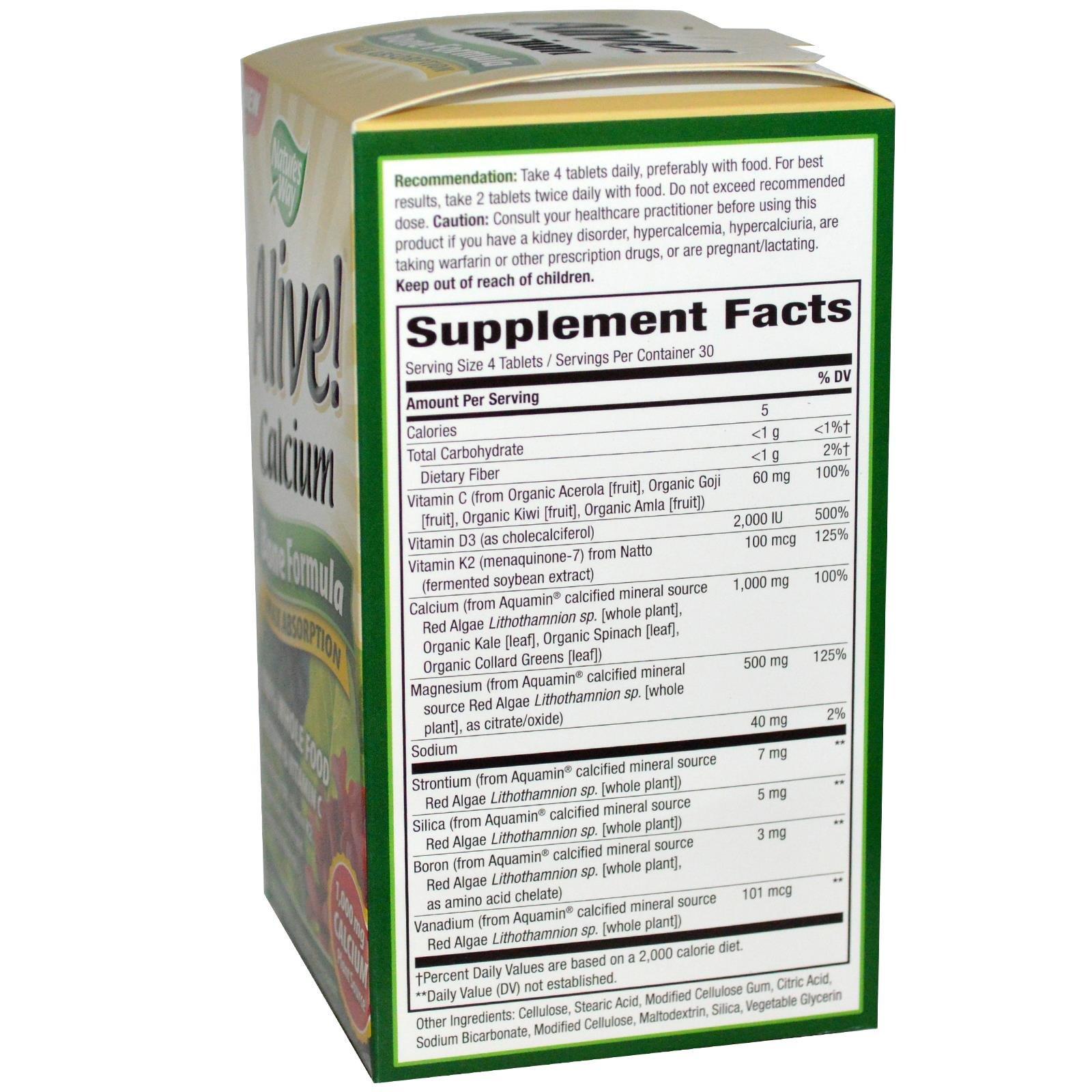 Nature's Way Alive Calcium Bone Formula 120 Tablets