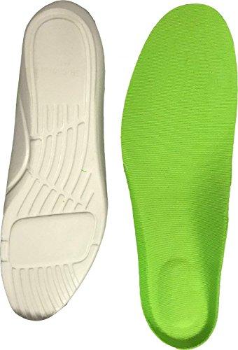 Pro-Safety Pro Safety Comfort Cushion Shoe Insoles for Men and Women – Green Insoles, 1 Pair, [13] Men