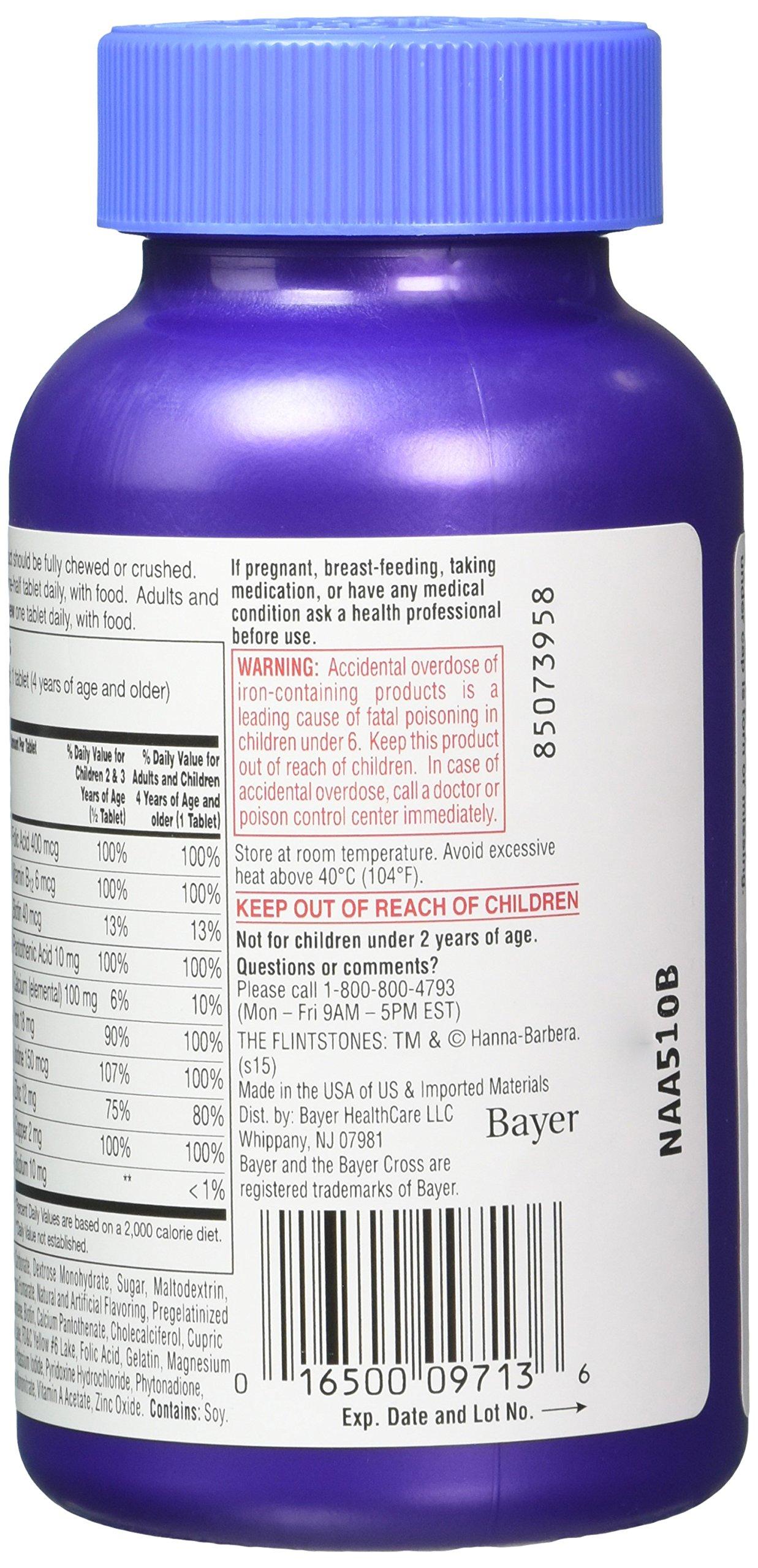 Flintstones Vitamins Flintstones Chewable Kids Vitamins, Complete Multivitamin for Kids and Toddlers with Iron, Calcium, Vitamin C, Vitamin D & more, 300ct (Pack of 2 150 Count Bottles)