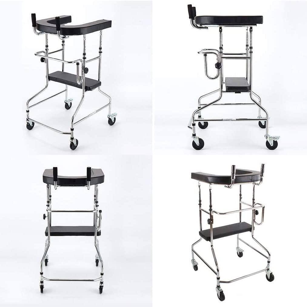 BITWIT BITWIT Standing Support Walking Frame,Wheeled Walker with U-Shaped Armrest,Walking Mobility Aid,Lower Limb Trainer,Standard Walker