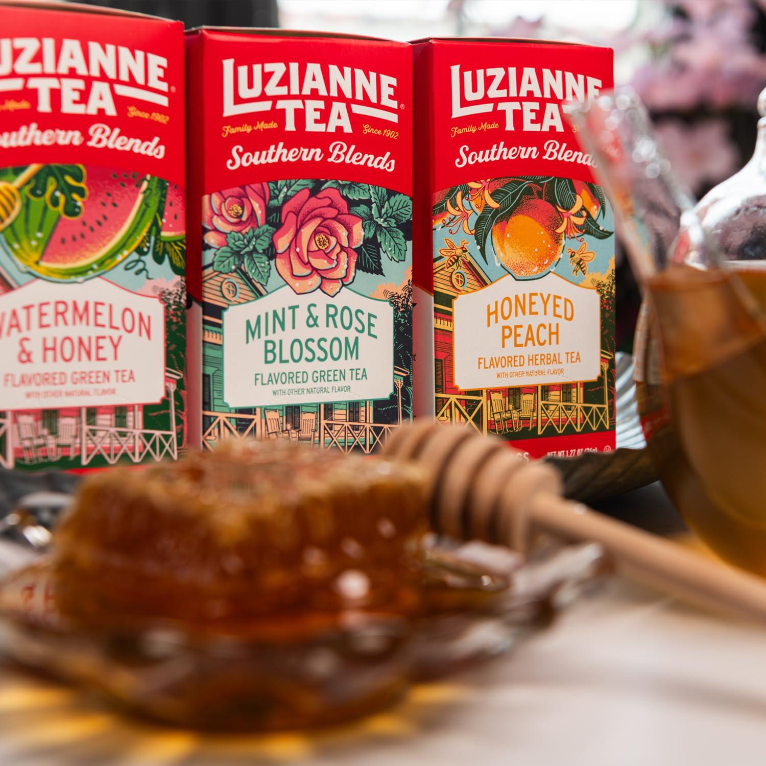 Luzianne Luzianne Southern Blends Mint & Rose Flavored Herbal Tea Bags, 18ct Box (Pack of 6)