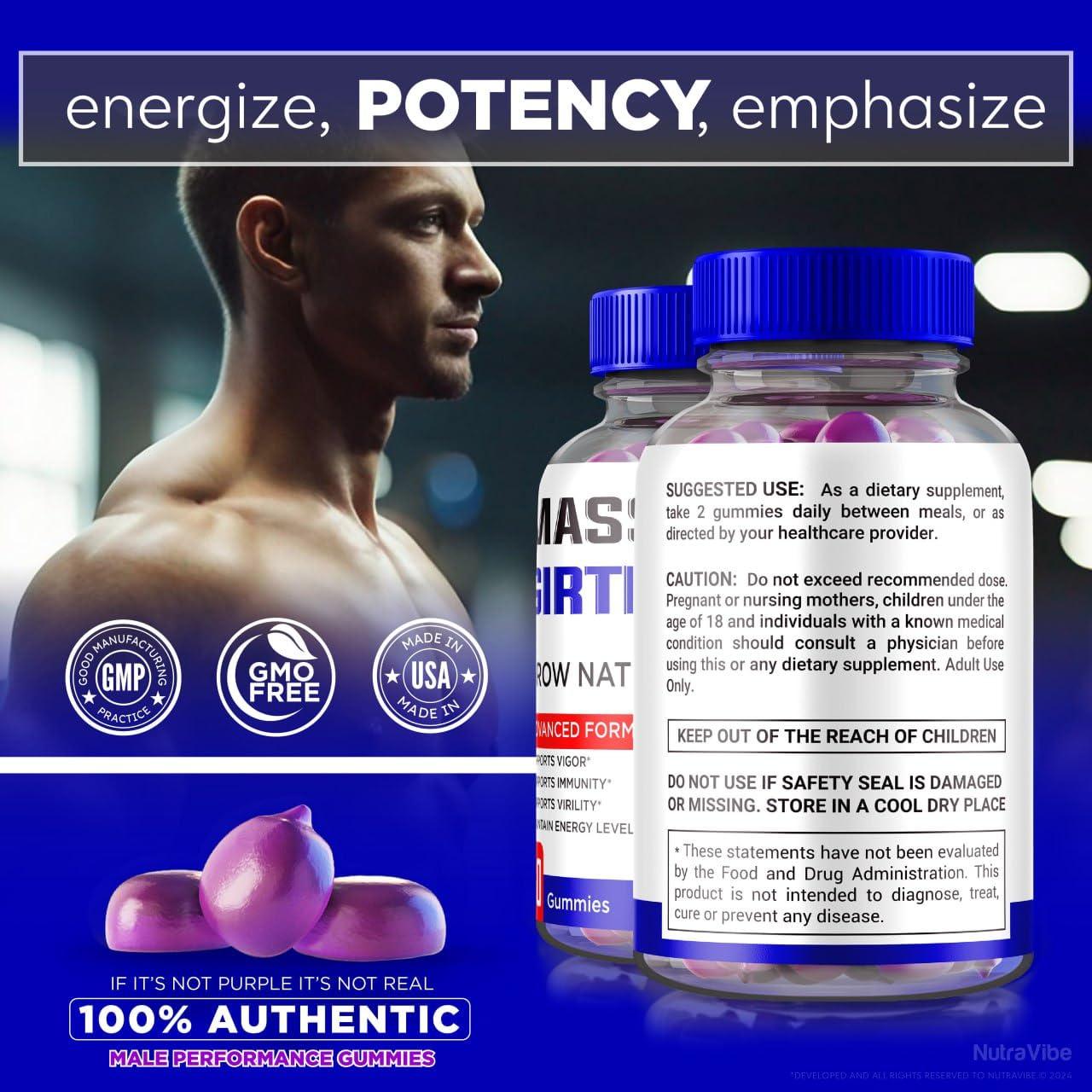 NutraRize Massive Girth Gummies, Official Massive Girth Growth Gummies, All Natural Supplement to Grow Naturally, MassiveGirth Performance Support Gummy, Massive Girth Gimmies Review (60 Gummies)