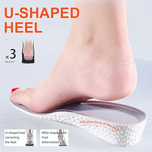YURRUON Height Increase Insole Elastic Shock Absorbing Sports Shoe Insoles, Heel Lift Inserts Elevator Insoles for Men & Women