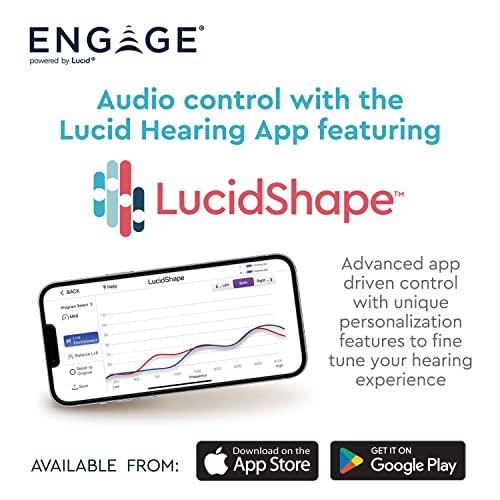 Lucid Hearing Lucid Hearing Engage Premium OTC Hearing Aids (Compatible with iPhone, Black)