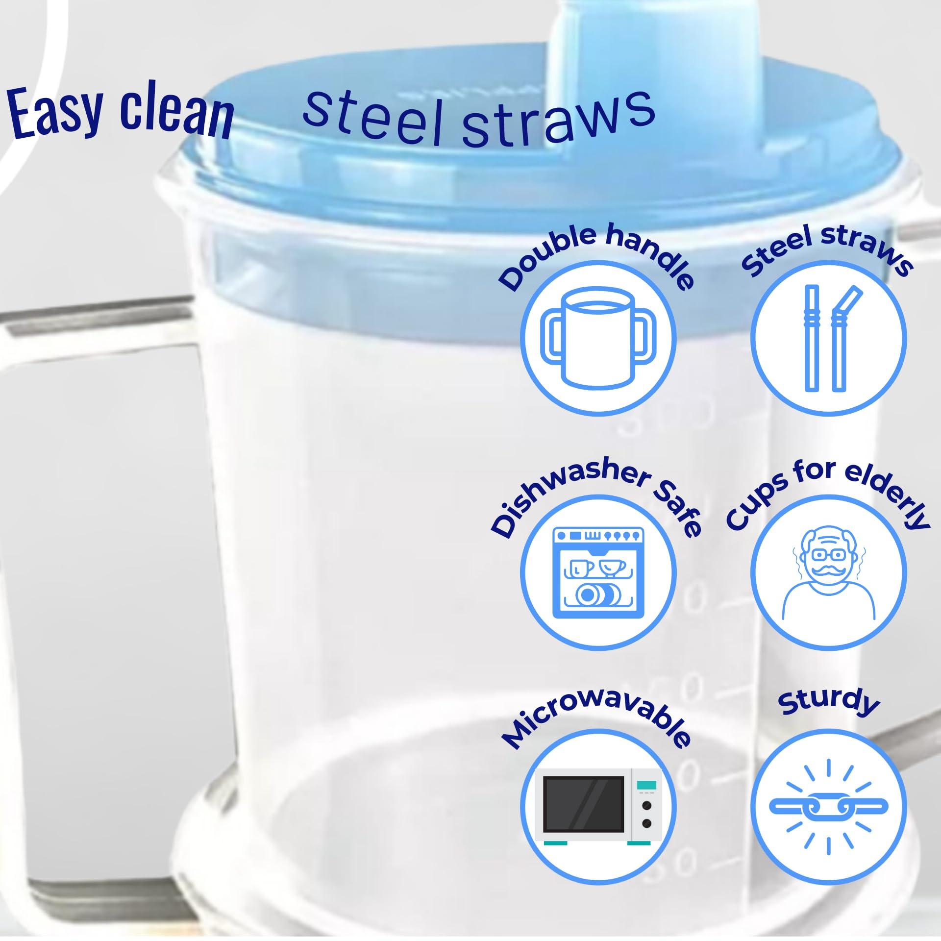ADAPTIVE UTENSILS ADAPTIVE UTENSILS Set Integral adult sippy cup,adult sippy cups spill proof,sippy cup with straw spill proof,equipment for disabled adults,scoop dish