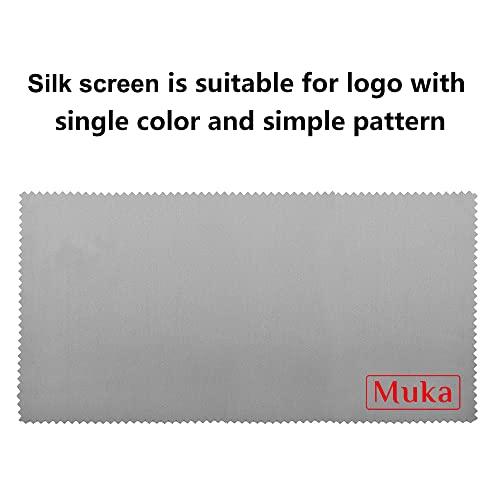 Muka Muka 500 Pcs Custom Polishing Cloths 1.5\" x 3.2\", Blue Jewelry Cleaning Cloths for Silver, Gold, Platinum, Mini Size