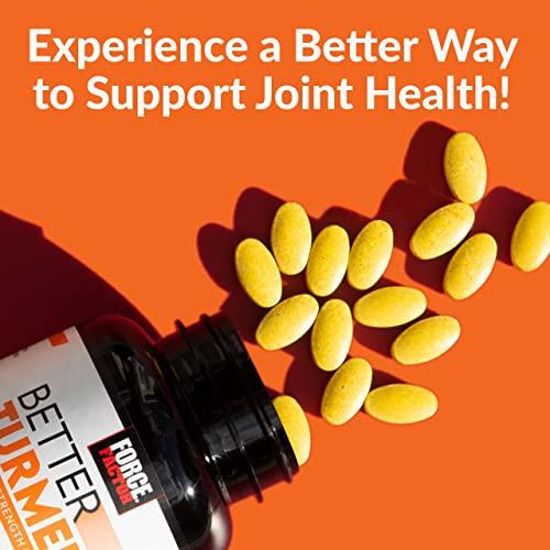 Force Factor FORCE FACTOR Better Turmeric 2-Pack Joint Support Supplement Featuring HydroCurc Turmeric Curcumin with Black Pepper, Clinical Strength Joint Support, 240 Tablets, White Packaging