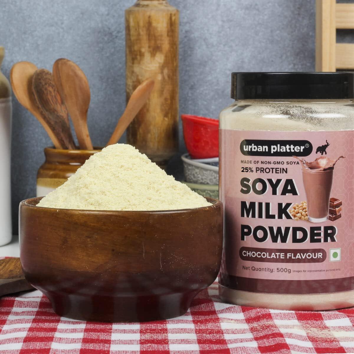 AK Soya Milk Powder-Chocolate Flavour, 500g [Plant-Based/Milk Alternative, Non-GMO & 25% Protein]