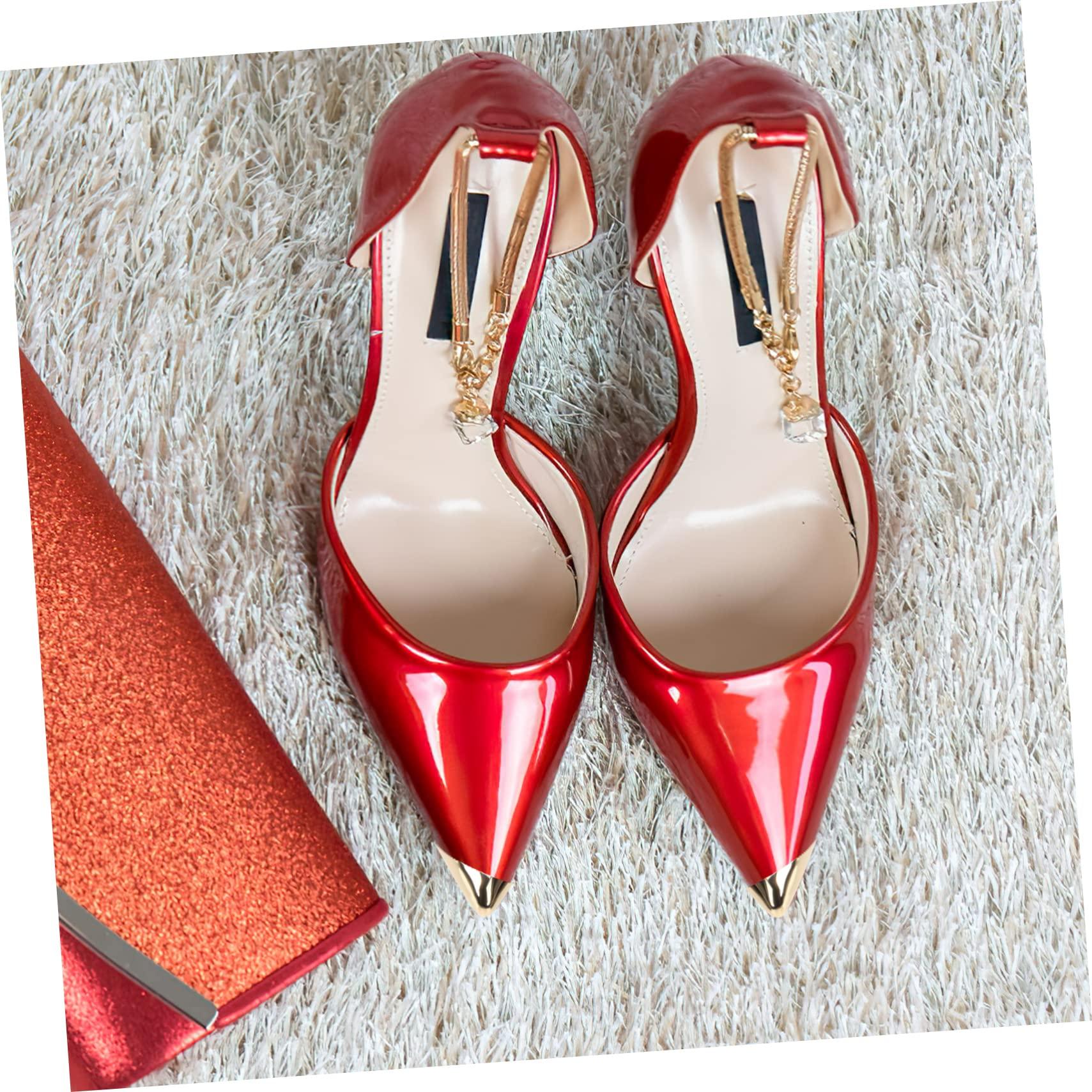 Hemoton Hemoton 24 pcs Toe Protector Shoe Heel Repair red Bottom Protectors Toe Covers Boot Toe high Heel Toe Cap high Heels Toe Cap Shoe Pointed Protector Cover Pointed Shoes Baotou Shoes Metal