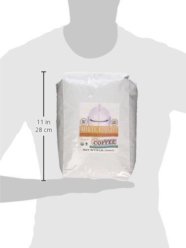 Fresh Roasted Coffee Fresh Roasted Coffee, Organic White Knight, 5 lb (80 oz), Light Roast, Fair Trade Kosher, Whole Bean