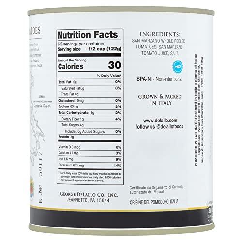 DeLallo DeLallo Whole Peeled San Marzano Tomatoes, D.O.P., 28oz Can