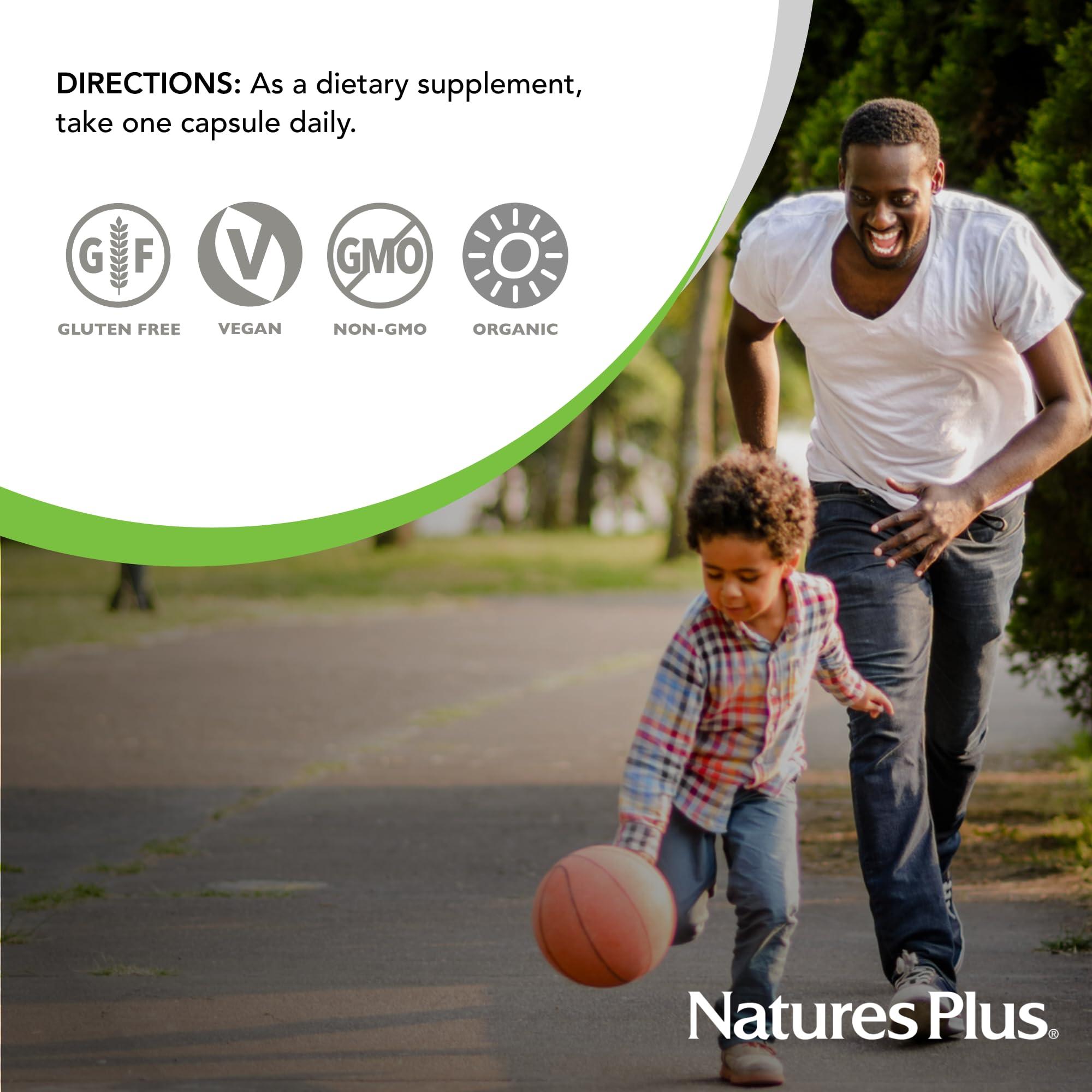 Nature's Plus NaturesPlus Source of Life Garden Vitamin K2-60 Vegan Capsules, Pack of 2 - Bone Support - Certified Organic, Non-GMO, Gluten Free - 120 Total Servings