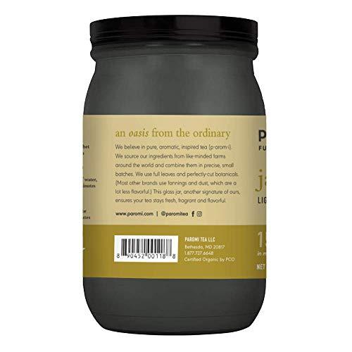 Paromi Paromi Jasmine Organic Green Tea, Signature Jar, 15 Count (Pack of 6)