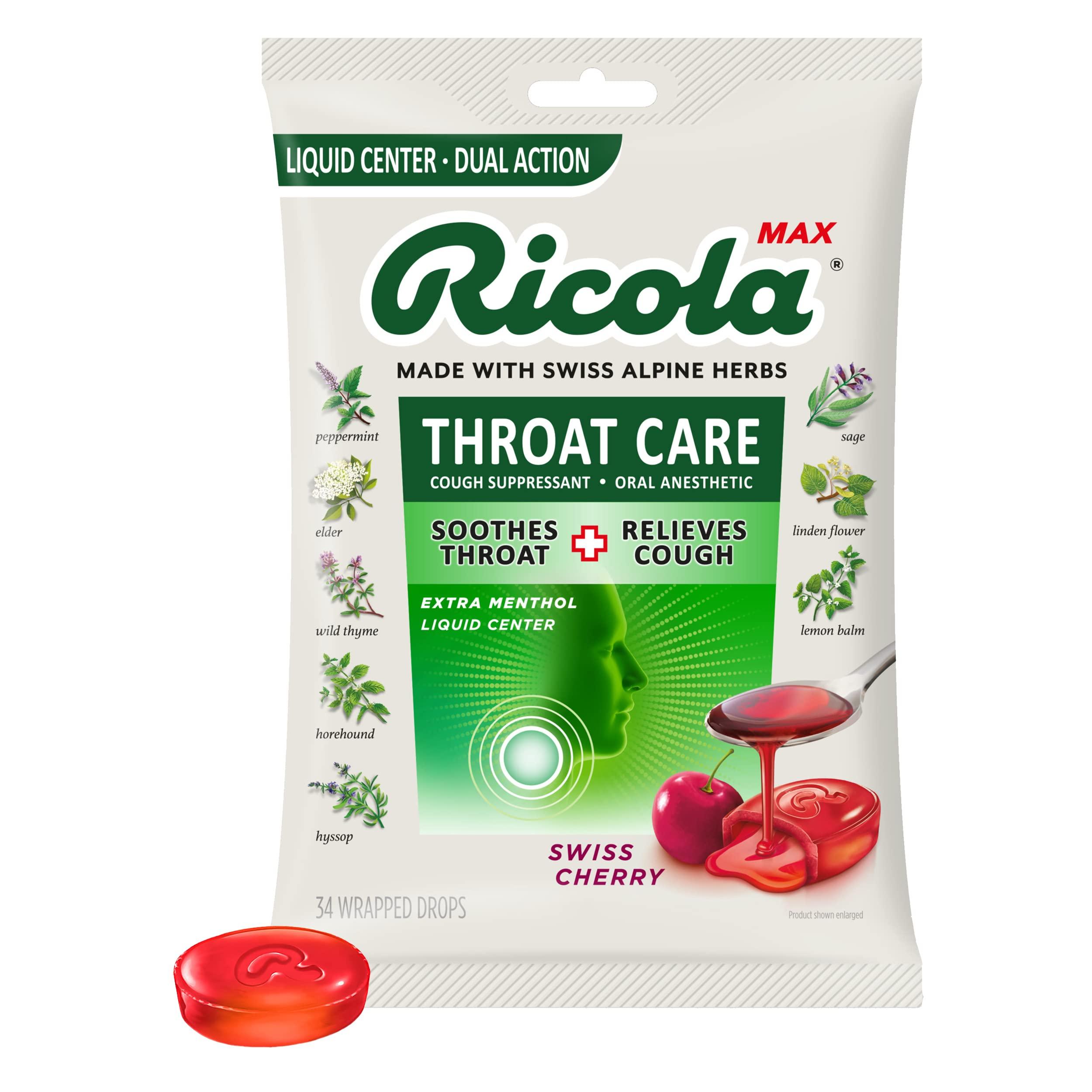 Ricola Ricola Original Natural Herb 115 Count Max Swiss Cherry 34 Count Throat & Cough Drops Bundles