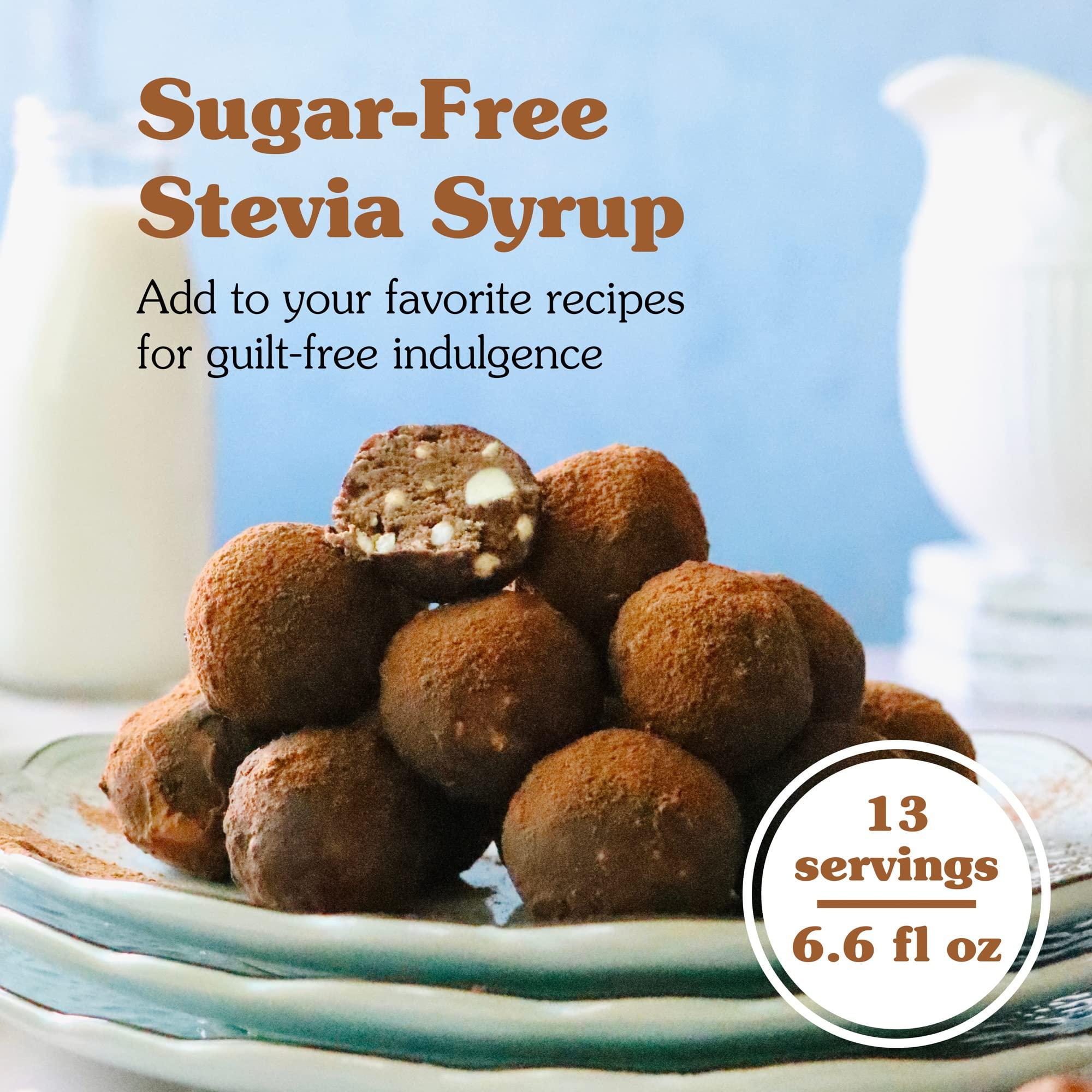 NuNaturals NuNaturals Stevia Syrup, Sugar-Free Sweetener, Plant-Based Sugar Substitute, Zero Calorie, Sugar-Free Syrup, Maple, 6.6oz (3-Pack)