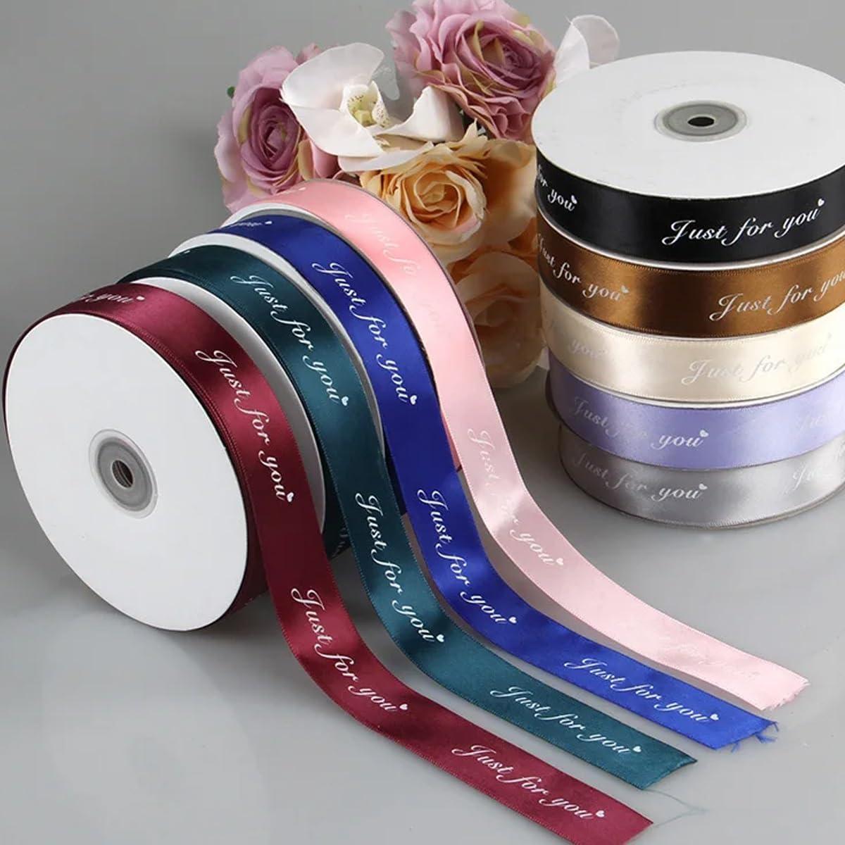 DOYOUWE DOYOUWE Personalized Cotton Ribbon, Custom Logo Printed, Wedding & Birthday Occasion, Ruban de 10 mm, Cotton & Polyester Material
