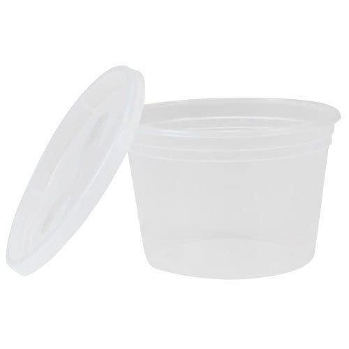 choice ChoiceHD 16 oz. Microwavable Translucent Plastic Deli Container and Lid Combo Pack (240)