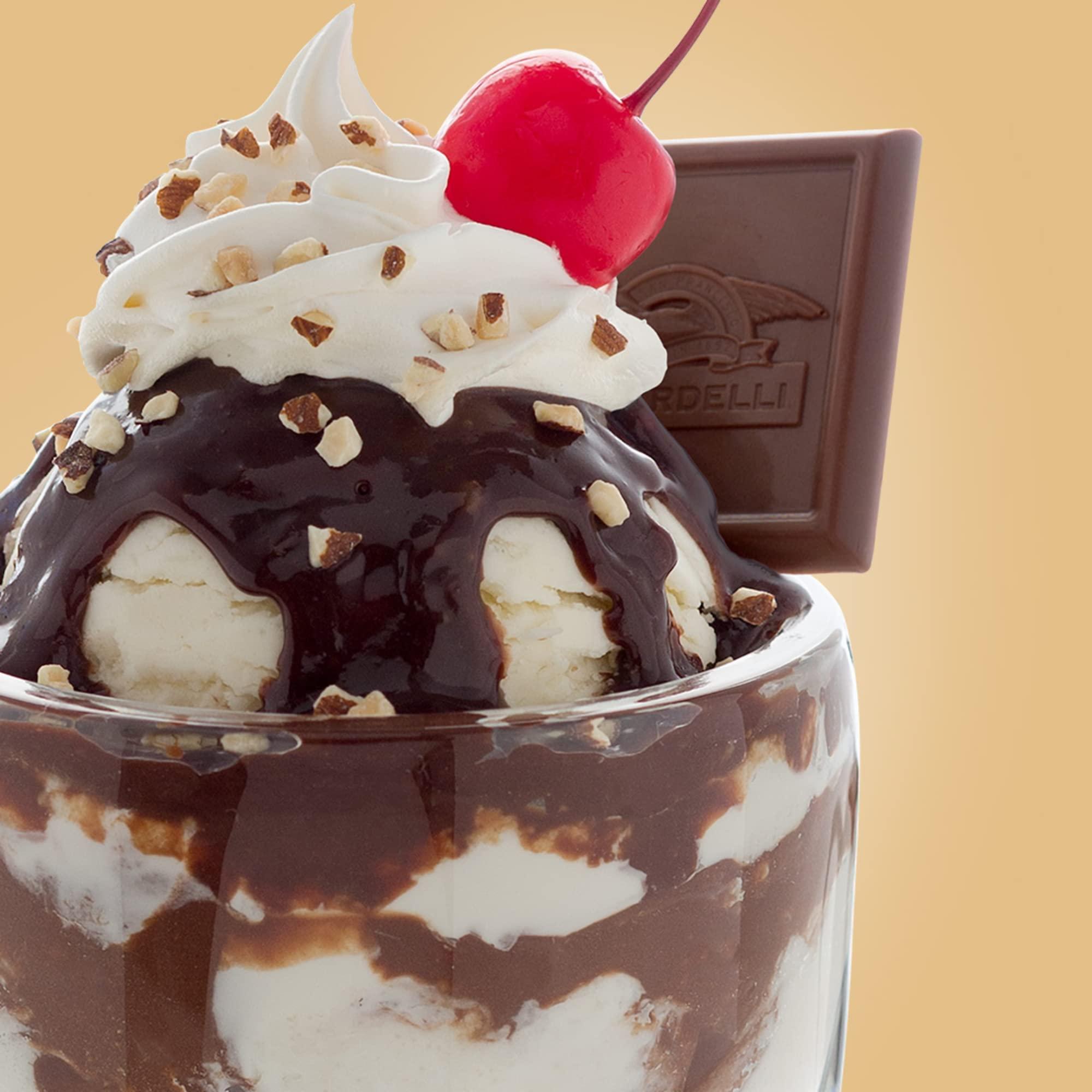 By The Cup Ghirardelli Chocolate Sauce, 16 Ounce Squeeze Bottle with Ghirardelli Stamped Barista Spoon