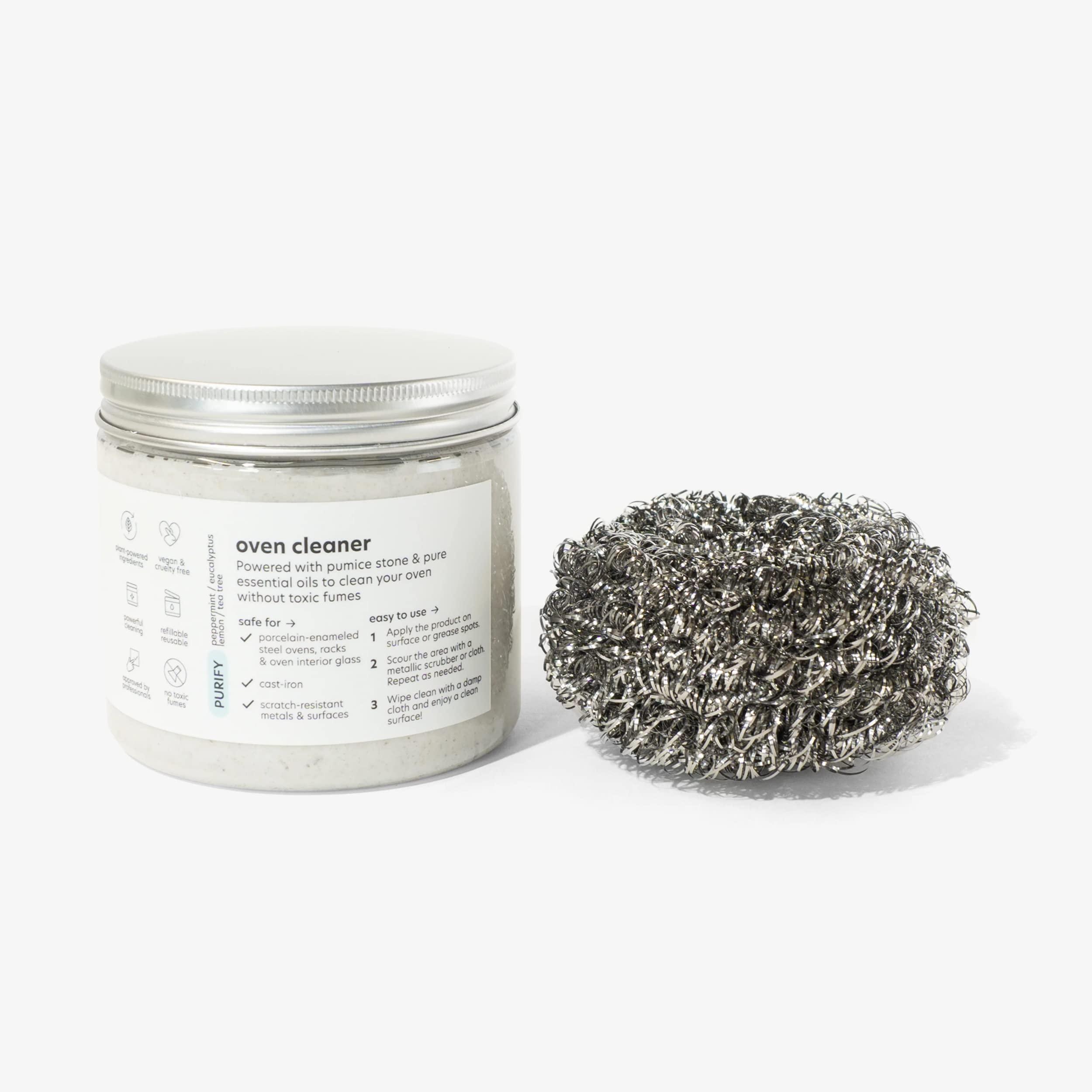 Everneat Everneat Oven Scrub (16oz): Natural Oven Cleaner and Kitchen Cleaner | Heavy Duty Oven Cleaner & Oven Rack Cleaner Kit | Fume-free & Safe to Clean All Ovens (Unscented)