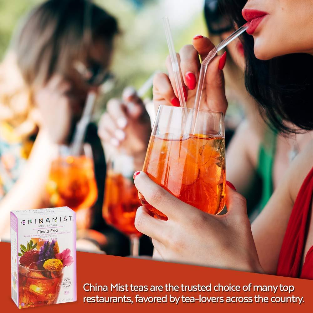 China Mist Iced Tea China Mist Iced Tea Fiesta Fria Black Tea Infusion Refreshing and Delicious Each Tea Bag Yields 1/2 Gallon 4 bags.