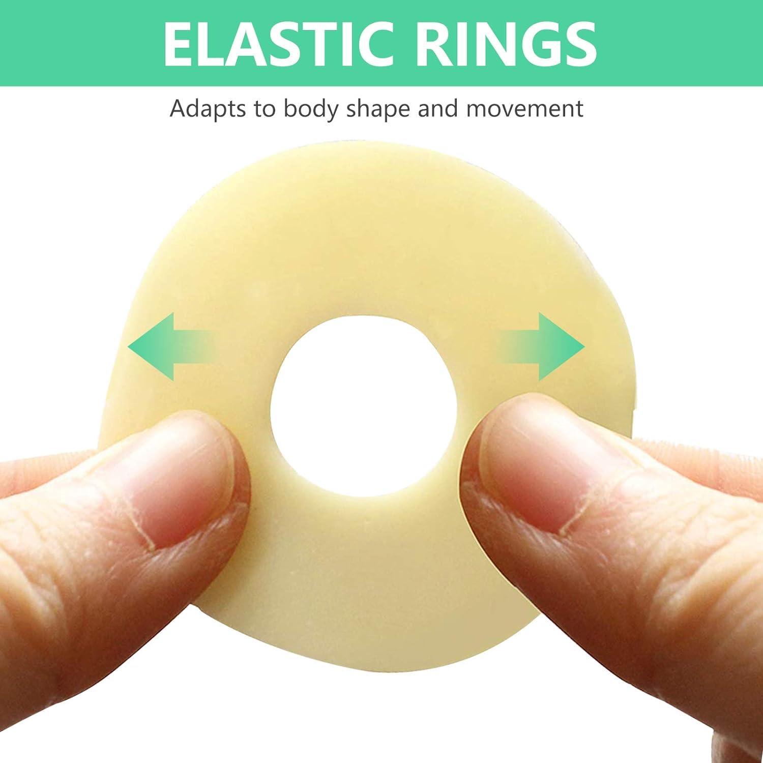 Cisila 10pcs Ostomy Barrier Ring Moldable Ostomy Rings 45mm 4mm Thickness Diameter No Leaking Barrier Extenders for Colostomy Bags Barrier Rings for Stoma, Ostomy Supplies, Elastic & Adapt