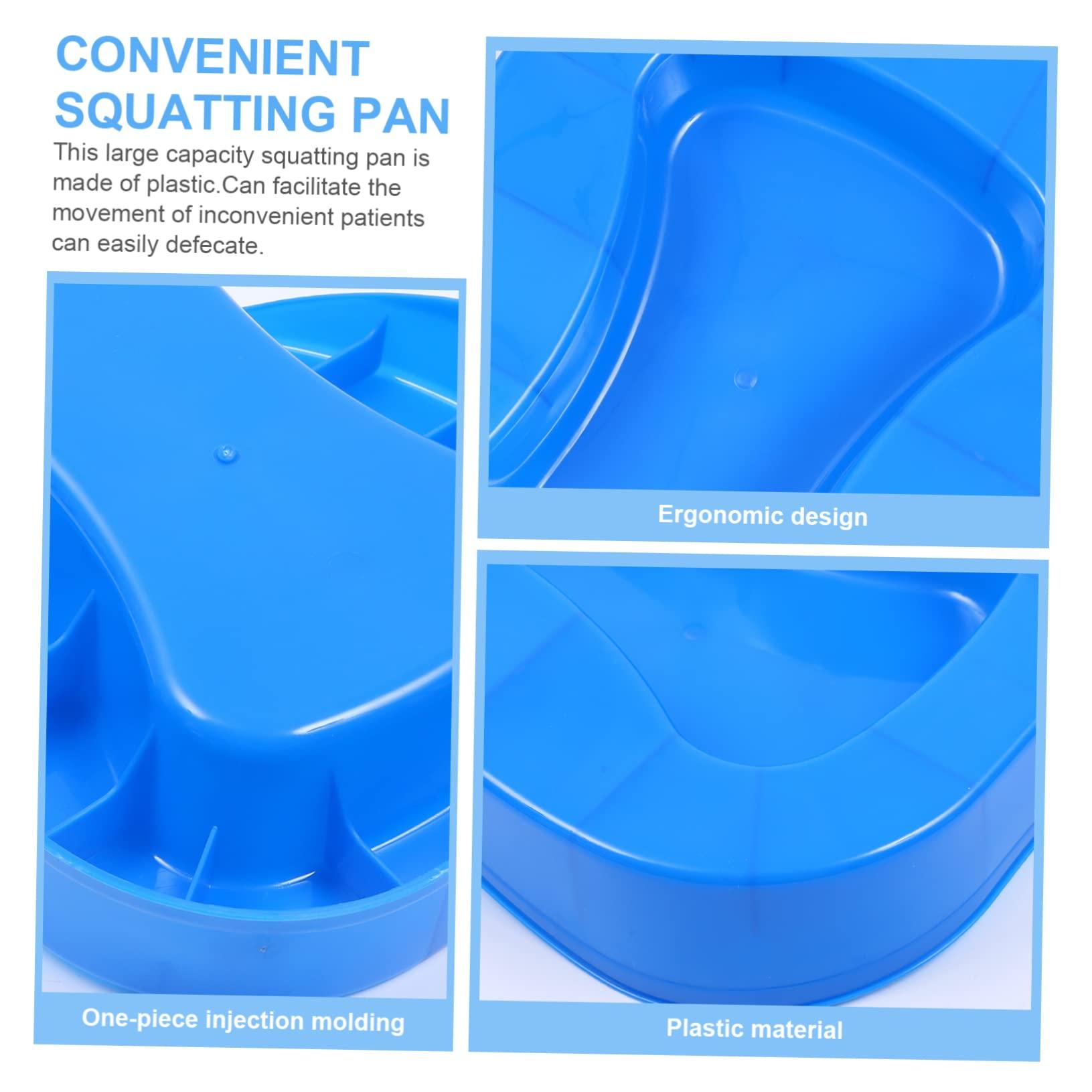 Healeved Healeved Toilet Portable Potty for Adults Travel Potties Portable Toilet 1 PC for Bedridden Elderly Bedpans Spittoon Plastic Thickened Household Squatting Pan Bedpans