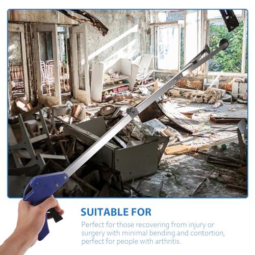 Garneck Garneck Trash Grabber Folding Trash Tongs Outdoor Fireplace Tools Trash Pick Clips Pincher Grab Tool Rubber Charcoal Handle Elder Grabber Pickup Tool