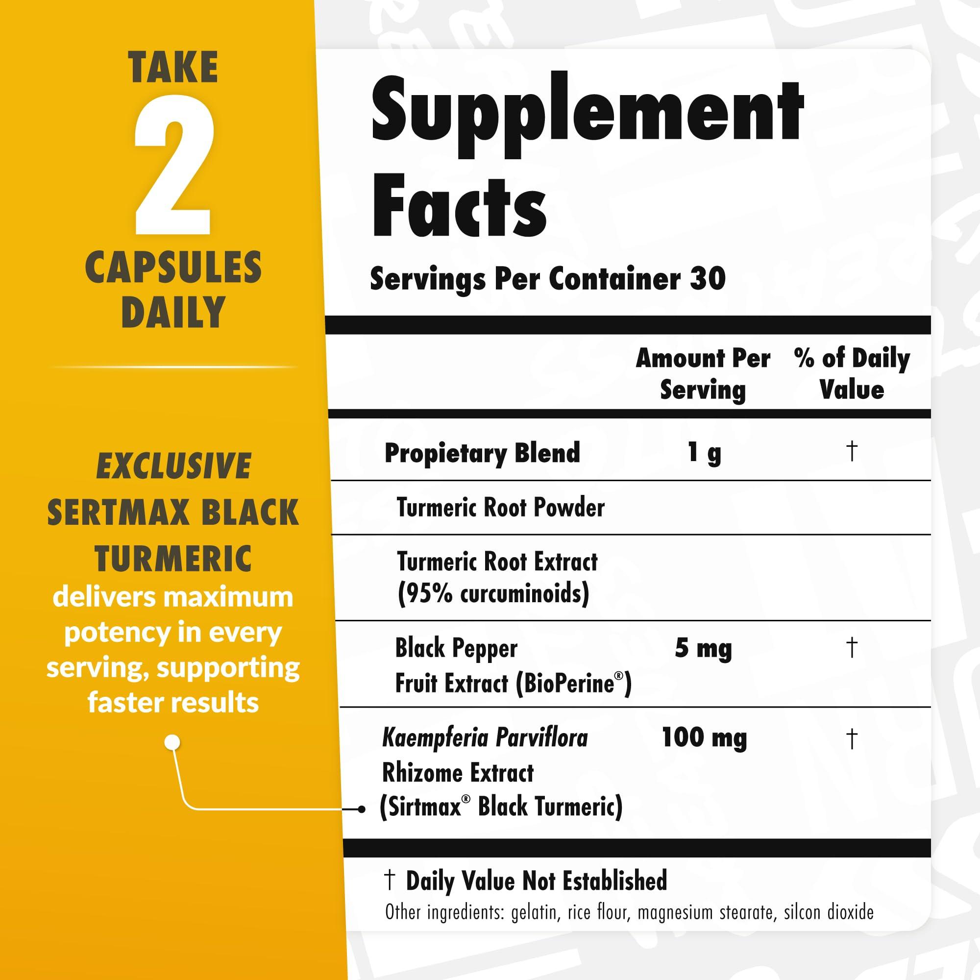 Sculpt Nation Sculpt Nation by V Shred Powerful Turmeric Supplement - Turmeric Curcumin with Black Pepper & Patented Ingredients for Joint Health - 30-Day Supply