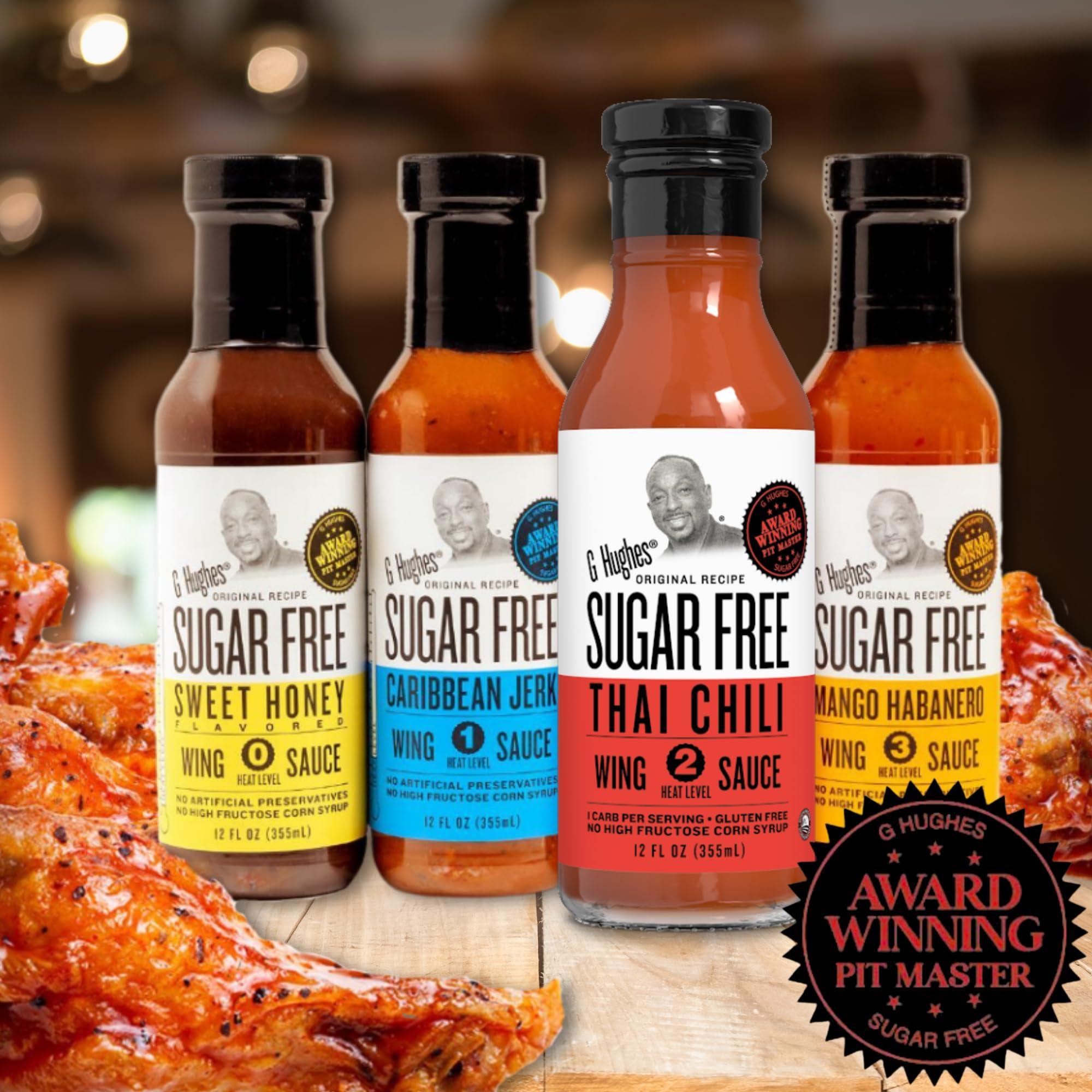 G Hughes Sugar Free G Hughes Sugar Free, Thai Chili Wing Sauce - Sugar Free Sweet Chili Sauce, Gluten Free Chili Sauce, Thai Sweet Chili Sauce, No Sugar Sauces and Dressings, Thai Chili Sauce - 12 Oz (3 Pack)