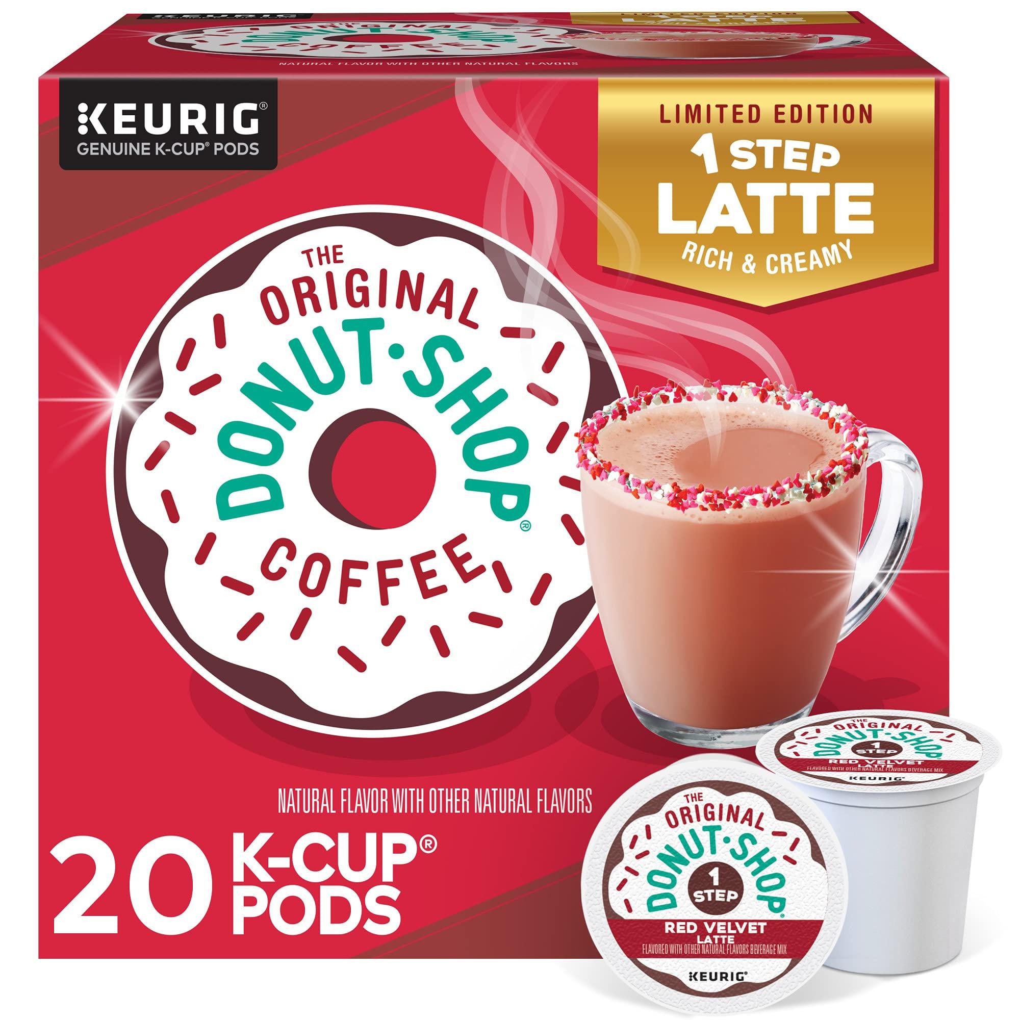 The Original Donut Shop The Original Donut Shop One-Step Red Velvet Latte, Keurig Single Serve K-Cup Pods, 20 Count