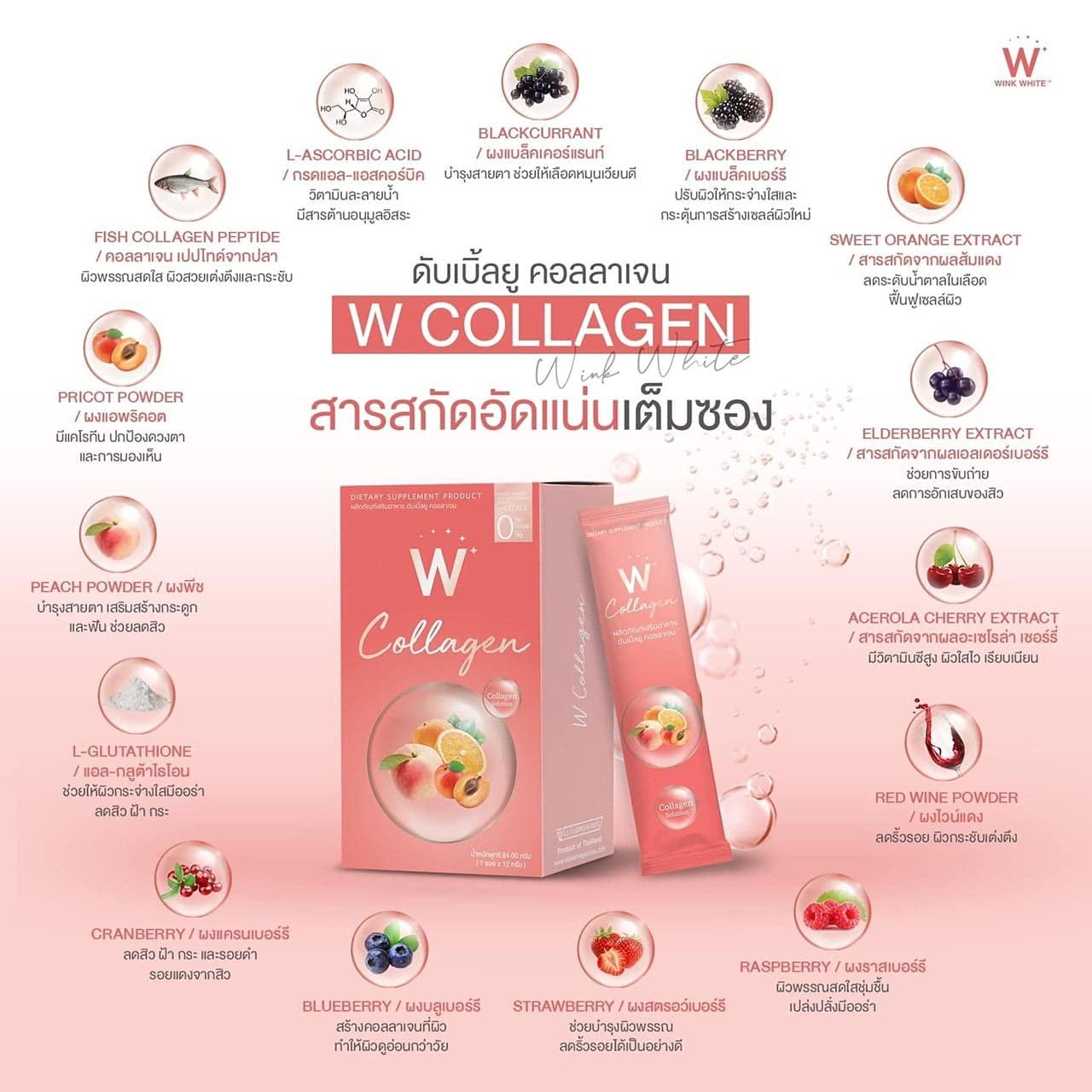 Teelek Wink White W Collagen Pure 1Box x 7sachets