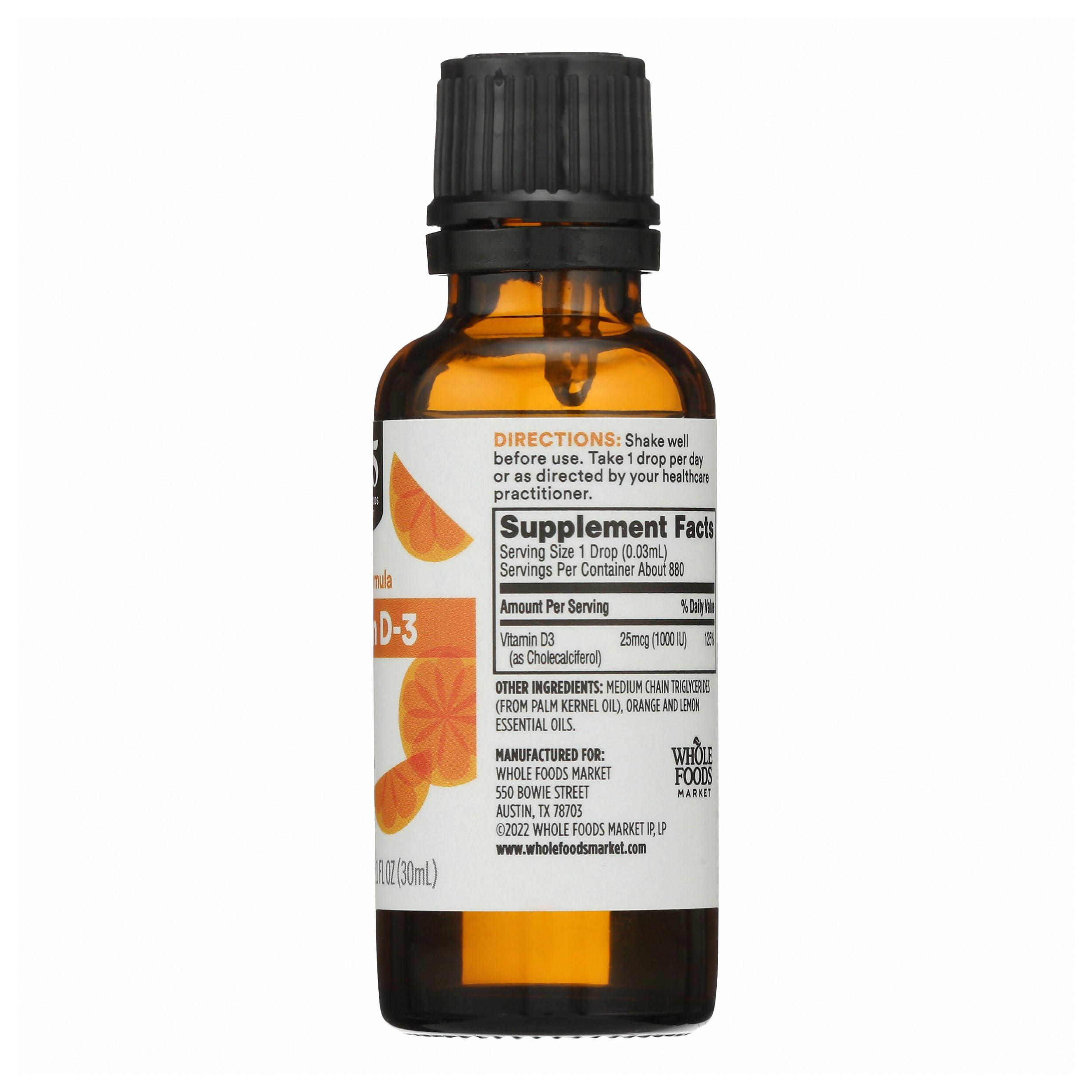 365 by Whole Foods Market 365 by Whole Foods Market, Vitamin D3 Citrus, 1 Fl Oz