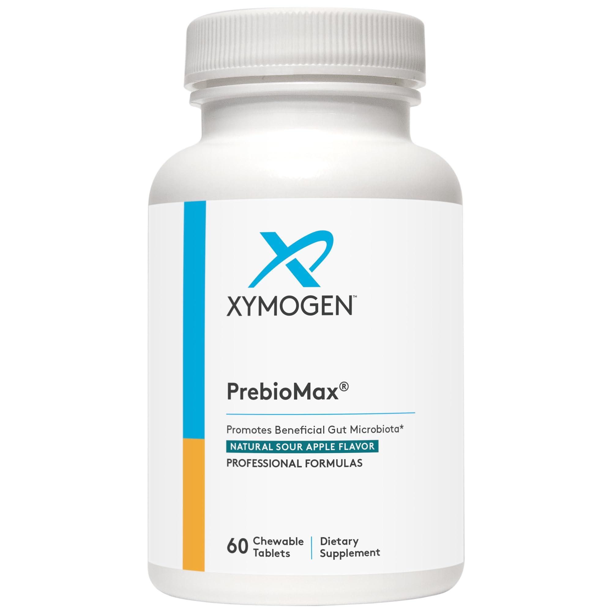 XYMOGEN XYMOGEN PrebioMax Prebiotic Fiber Supplement - Xylooligosaccharides (XOS) to Help Maintain Digestive Health + Support Healthy Microbial Activity in The GI Tract - Sour Apple (60 Chewable Tablets)